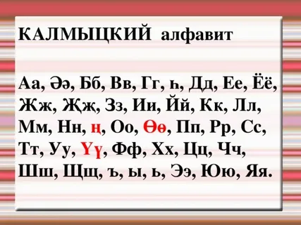 Калмыцкий алфавит